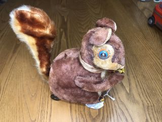 Vintage Toy Squirrel Motorized Battery Operated Made In Japan
