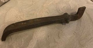 Vintage Cast Iron Wood Coal Stove Burner Plate LID LIFTER Tool Handle USA 2