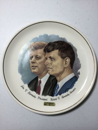 Vintage John F Kennedy President & Robert F Kennedy Senator Collector Plate