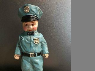 Vintage D.  H.  Lee 1949 Route 66 Attendant Cast Iron 7.  5 " Tall Coin Bank