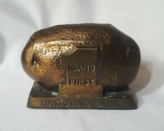 Vintage Banthrico Idaho First National Bank Idaho Potato Coin Bank (aa1 - 2
