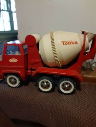 60s Early Vintage Tonka Toys Pressed Steel Cement Mixer Truck Shape