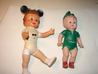 Vintage Mickey Mouse Club Doll,  Walt Disney Productions And Peter Pan Doll