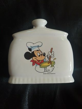 Treasure Craft Mickey Mouse Ceramic Napkin Holder Cooking Mickey White Chef