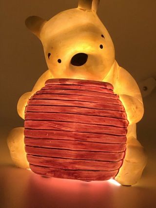 Classic Winnie The Pooh Honey Pot Night Light Ceramic Charpente Michel & Co Glow