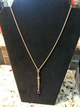 Vintage Gold Fill Rope Chain With 2 Slides