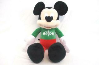 Disney Mickey Mouse Plush Stuffed Toy Doll Holiday Christmas 21 " Tall 1269jta01