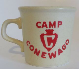 Vtg Boy Scouts Bsa 8oz Coffee Mug Cup Camp Conewago Oxford Pa 1979