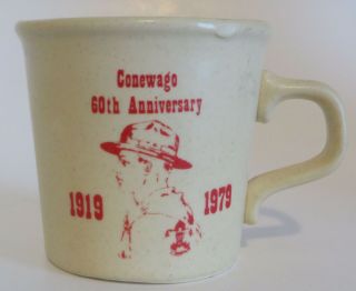 Vtg Boy Scouts BSA 8oz Coffee Mug Cup Camp Conewago Oxford PA 1979 3