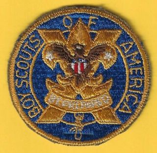 Early 10 - Year Veteran Patch,  With Bsa First Class Emblem,