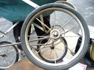 4 Vtg Wire Spoke Baby Buggy Carriage 9 " Wheels Soap Box,  Carriage Etc See Specs.