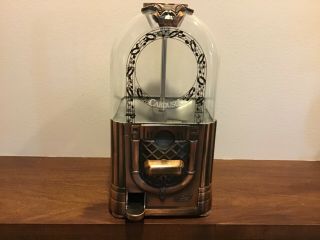 Carousel Vintage Jutebox Gumball Machine Copper Color Bottom Clear Top