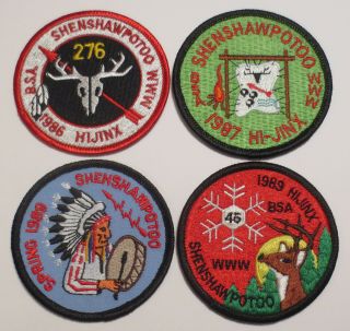 Oa Lodge 276 Shenshawpotoo - Set Of 4 Event Patches - 1980 