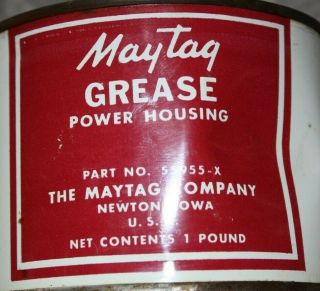 vintage MAYTAG tin/can - 1 lb GREASE POWER HOUSING 3