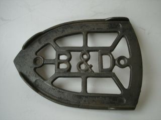 Antique Cast Iron B & D Trivet For A Sad Iron