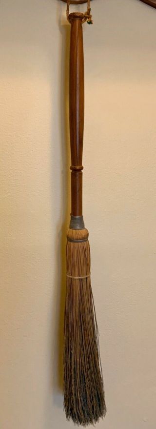 Vintage Fireplace Hearth Whisk Broom Wood Handle