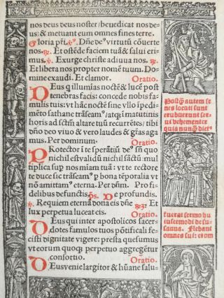 Book Of Hours Leaf Hardouin Border Skull Beheading Monster Paris 1510