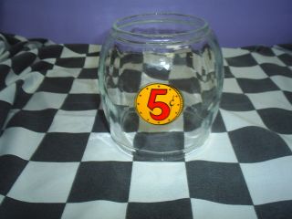 Old Stock Oem Glass Globe For Bantam Glass Globe With 5 Cent Decal