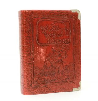 Wild West Strong Box Cowboy & Lasso,  Book Bank From Zell,  Vtg Coin Still Bank