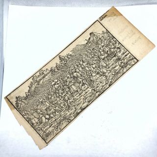 Rare Ca.  1500 Woodcut Print Nuremberg Chronicle - German Wood Block Incunabula I