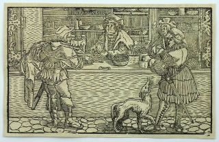 Hans Weiditz 1495 - 1537; Master Woodcut - The Usurer,  Banker [1560]