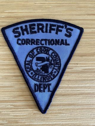 Cook County Sheriff Correctional Dept.  Illinois Patch Il Detention Police Jail