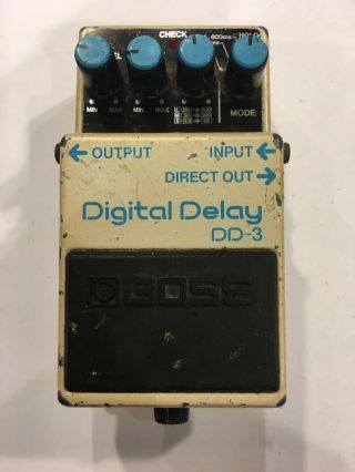 Boss Roland Dd - 3 Digital Delay Vintage 1993 Blue Label Guitar Effect Pedal