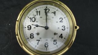 Vintage Brass Wempe Chronometer Werke Hamburg Marine Clock Ship Not