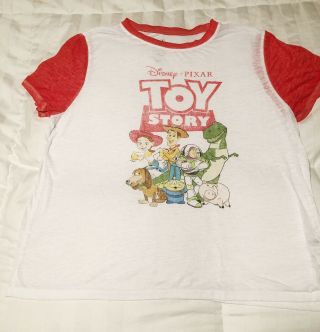 Euc Disney Pixar Toy Story T - Shirt Unisex Large - Faded Vintage Look (worn Once)