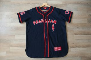 Pearl Jam Boston Fenwey Park 2016 25 Years Vintage Baseball Wool Jersey Shirt L