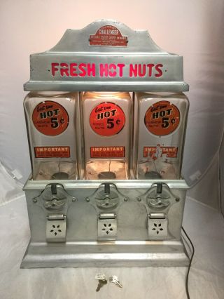 Tropical Trading The Challenger Delux Fresh Hot Nut 5 Cent Vending Machine