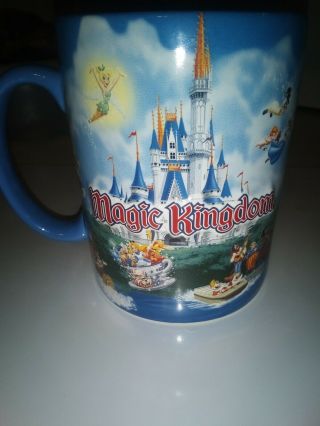 Authentic Large Disney Parks 3d Magic Kingdom Coffee Cup Mickey,  Dumbo,  Pluto.