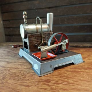 Vintage Wilesco Mini Live Steam Engine Model D - 4 Made In West Germany