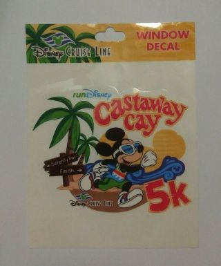 Disney Cruise Line Castaway Cay 5k Run Window Decal Dcl Rundisney Vinyl Sticker