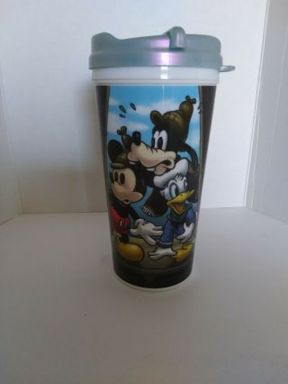 Vintage Disneyland Disney Parks Souvenir Plastic Travel Mug Cup Insulated 16 Oz.