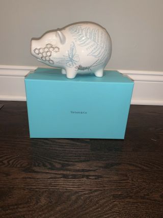 Tiffany & Co.  Ceramic Piggy Bank - Hand Painted Offers Welcome.