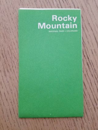 1971 Official Usdoi Rocky Mountain National Park Colorado Map Trails Brochure Co