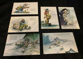 Disney Pirates Of The Caribbean Marc Davis Concept Art Postcards Set Of 6