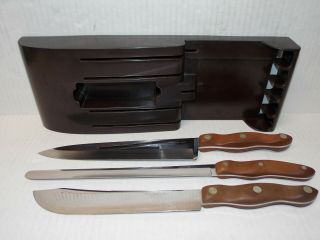 Vintage Cutco 3 Knife Set 22 24 25 Butcher Chef Carver Carving Slicer Knives