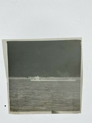 Vintage Photo Negative,  Great Lakes Steamship On The Water,  C1900,