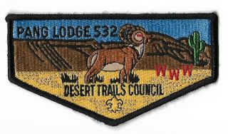 Oa Lodge 532 Pang S11 Bsa Flap Blk Bdr.  Desert Trails Council [nan - 1410]