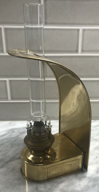 Vtg Brass Oil Lamp Lantern Maritime Nautical Boat Ship Lamp Lantern