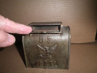 Great old cast iron U.  S.  Mail with Eagle Mailbox still bank Hubley 1906 2