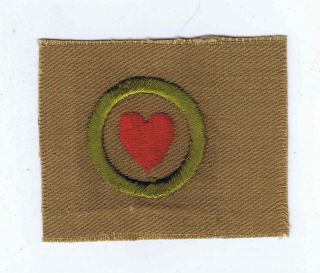1911 - 1933 Fat Heart Square Merit Badge