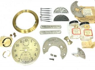 Parts Assortment For 1941 Hamilton Model 21 Marine Ship Chronometer