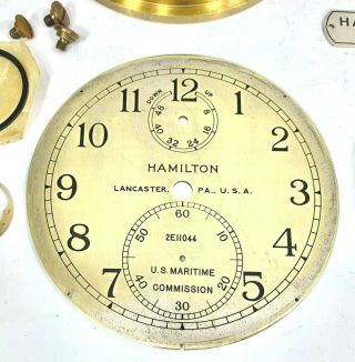PARTS assortment for 1941 Hamilton Model 21 Marine Ship Chronometer 2