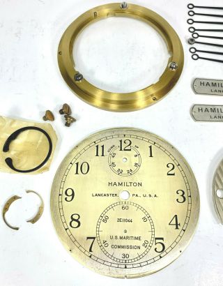 PARTS assortment for 1941 Hamilton Model 21 Marine Ship Chronometer 3