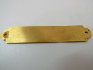 1 x 5 Solid Brass Admiral Sign Plaque - (B5C290) 3