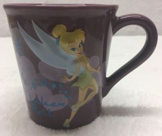 Disney Store Exclusive Fairies Tinker Bell 3d Embossed Coffee Tea Mug Cup Purple