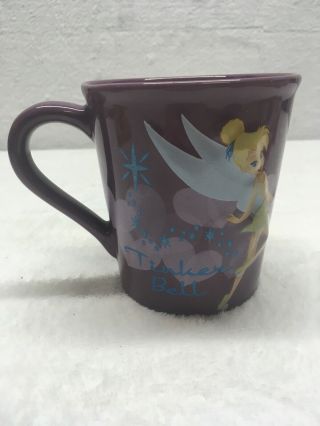 Disney Store Exclusive Fairies Tinker Bell 3D Embossed Coffee Tea Mug Cup Purple 3